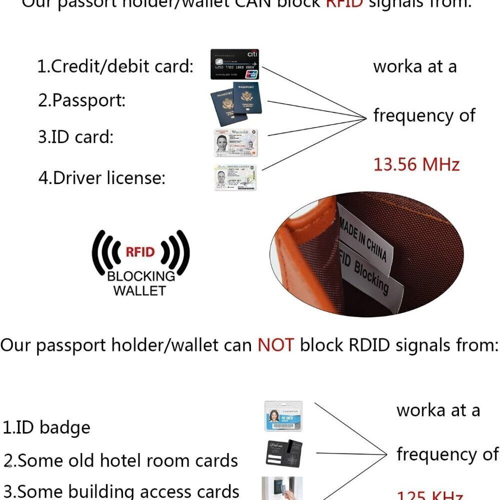 Women's Genuine Leather Wallet RFID Blocking Multi Card Holder with Cell Phone P - Picture 3 of 7